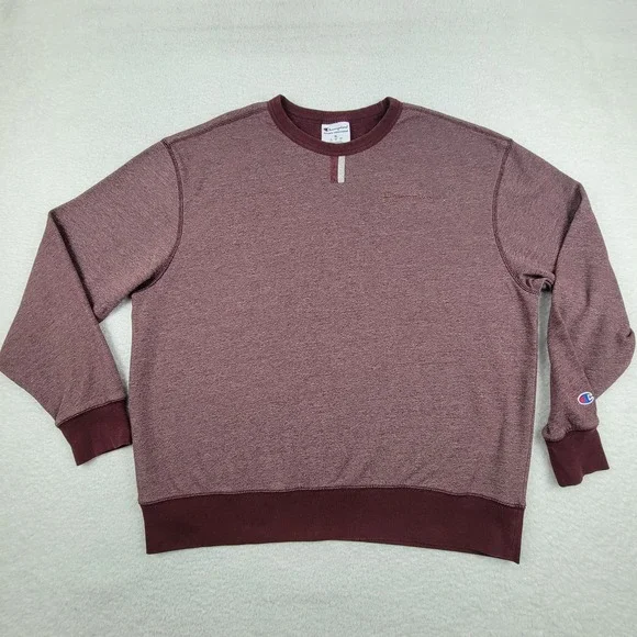 Champion Sweater Mens XL Maroon Crewneck Pullover Embroidered‎ Logo Athletic - Picture 2 of 10
